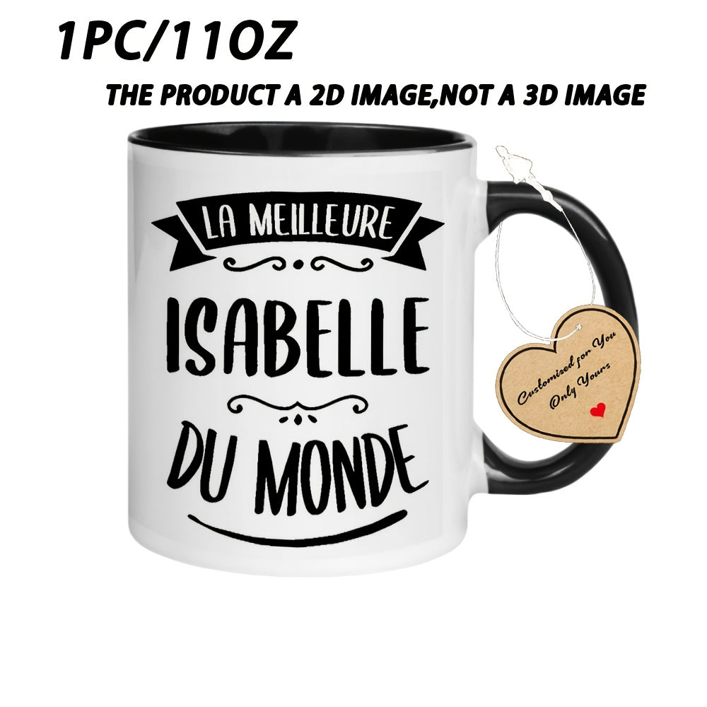 Tailorly Black Accent 11 oz Mug - 1pc Banner 11Oz Ceramic Coffee Mug for Restaurant And Business Ideal Gift for Gifts for Women Mens Gifts