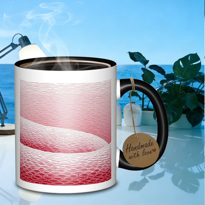 Tailorly Black Accent 11 oz Mug - snake skin pattern