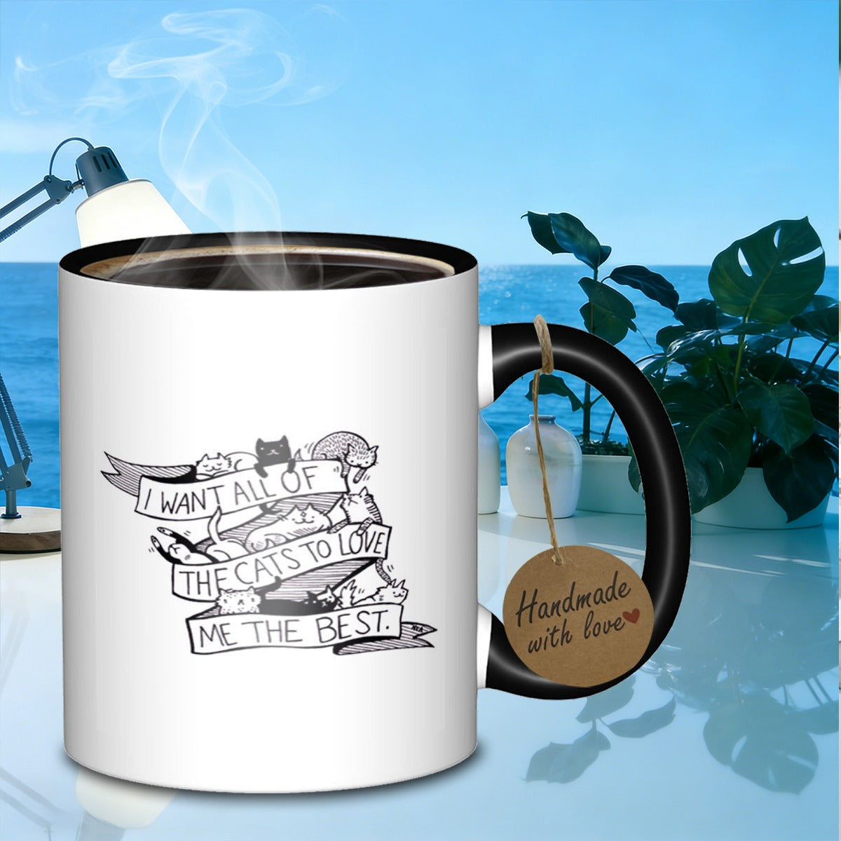 Tailorly Black Accent 11 oz Mug - i want all of to the bestmodern basic utility mug galaxy tumbler suitable for daily work outdoor trips travel and