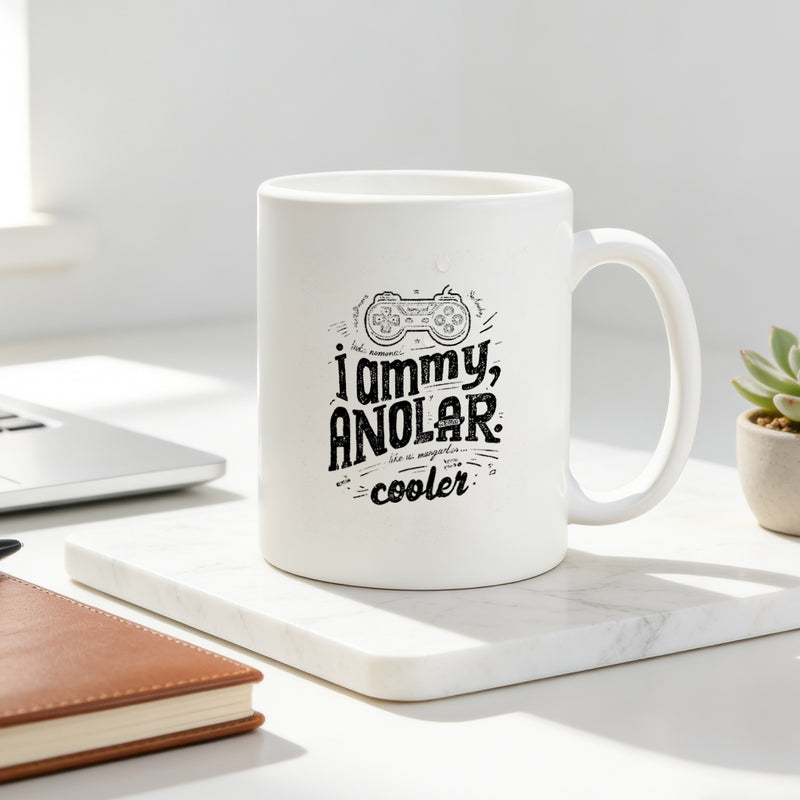 Tailorly White Ceramic 11 oz Mug - vintage motorcycle illustration
