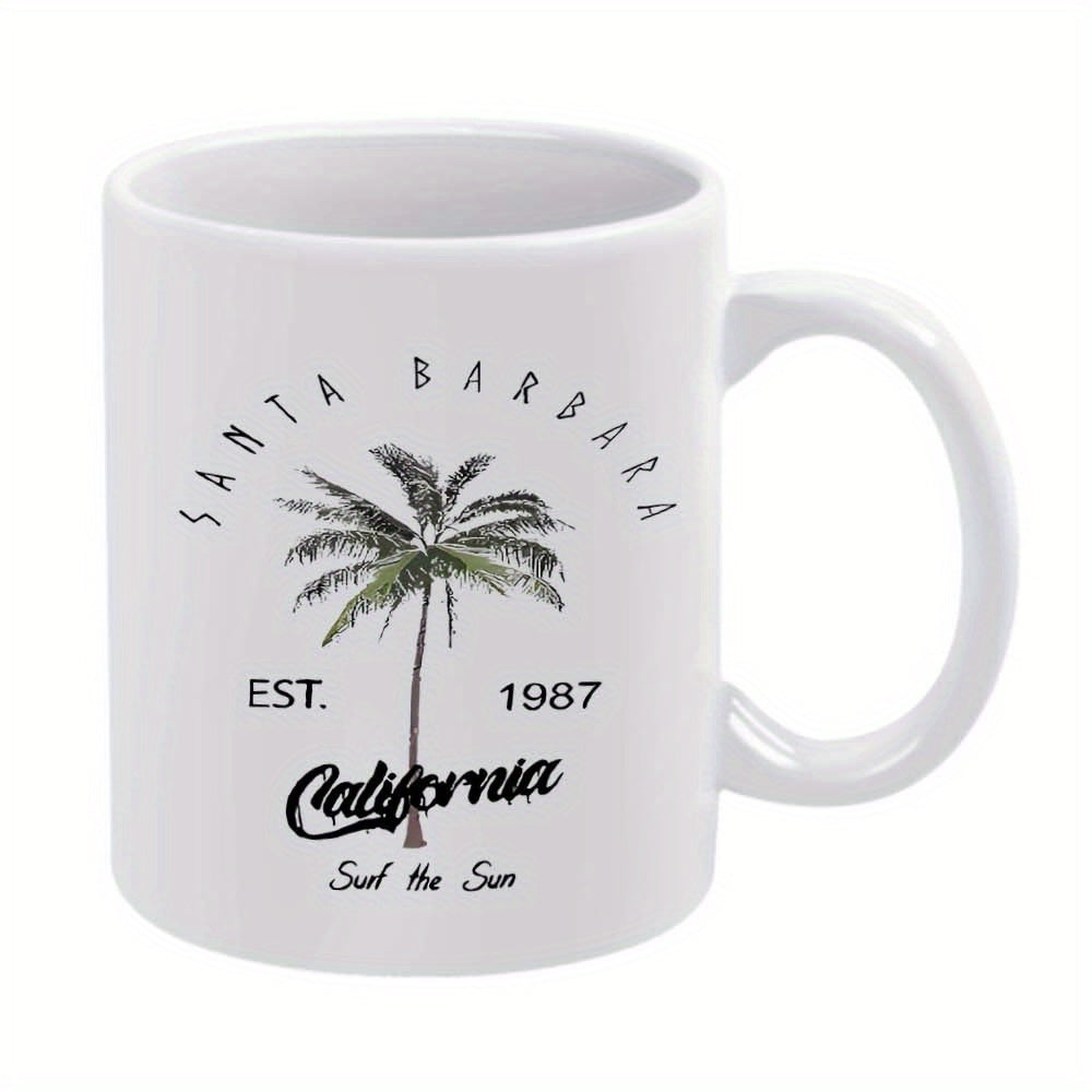 Tailorly White Ceramic 11 oz Mug - santa palm