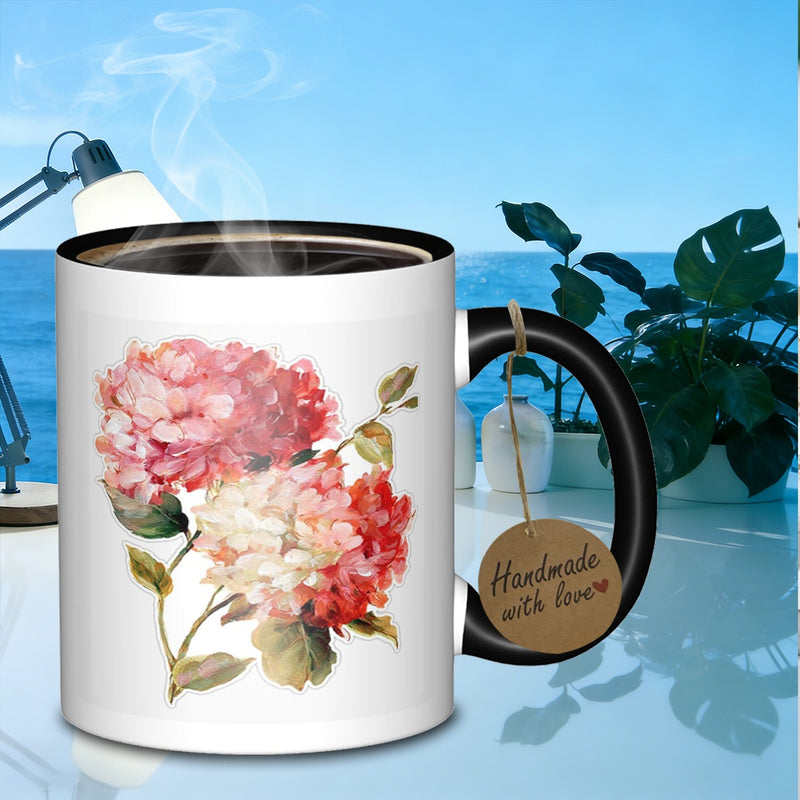 Tailorly Black Accent 11 oz Mug - pink floral ceramic mug suitable for office and used as a gift_8e2d56c5a8714941b7a78d11b8cb858e