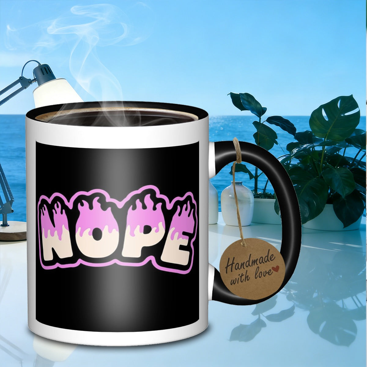 Tailorly Black Accent 11 oz Mug - nope word art