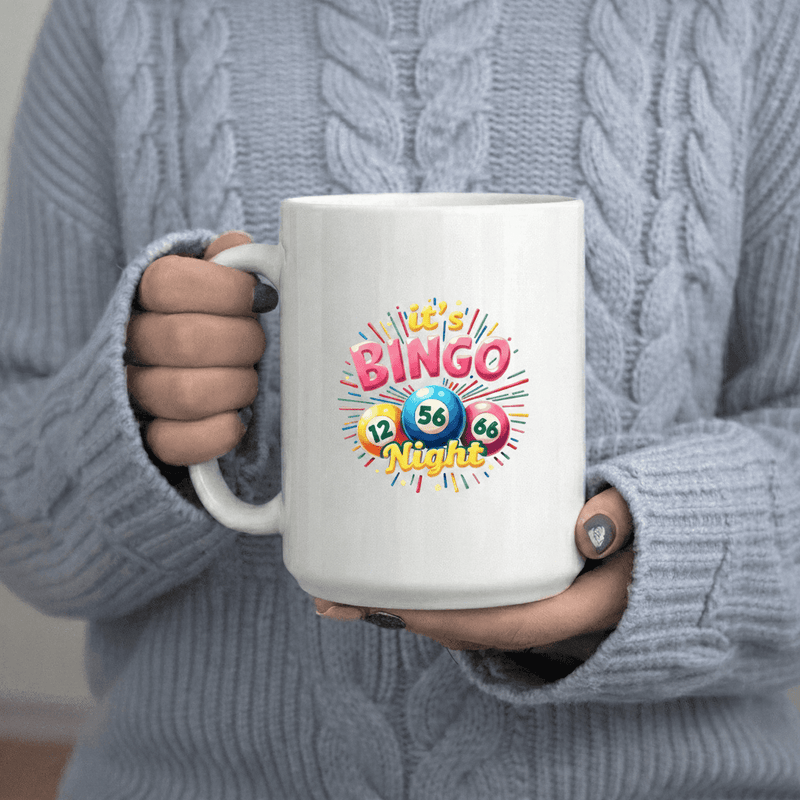 Tailorly White Ceramic 11 oz Mug - Numbers 11