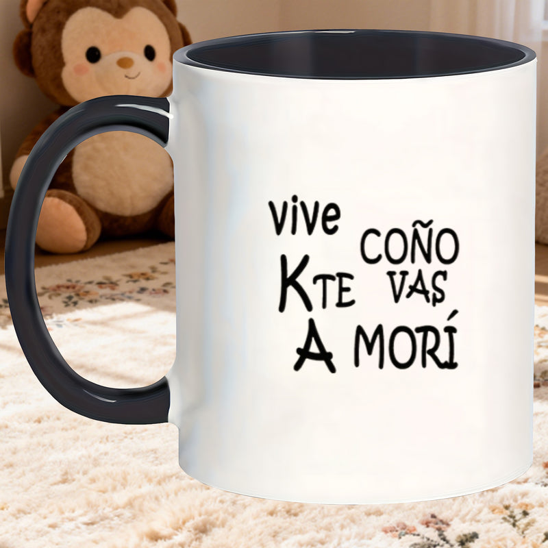 Tailorly Black Accent 11 oz Mug - inspirational letter print