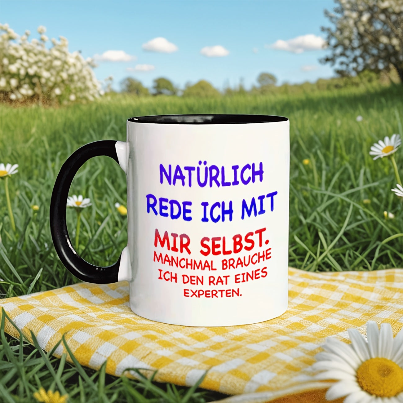 Tailorly Black Accent 11 oz Mug - funny german text