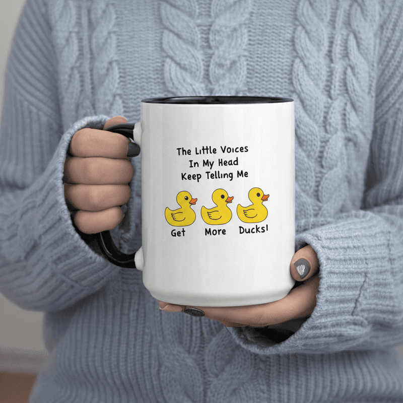 Tailorly Black Accent 11 oz Mug - Ducks