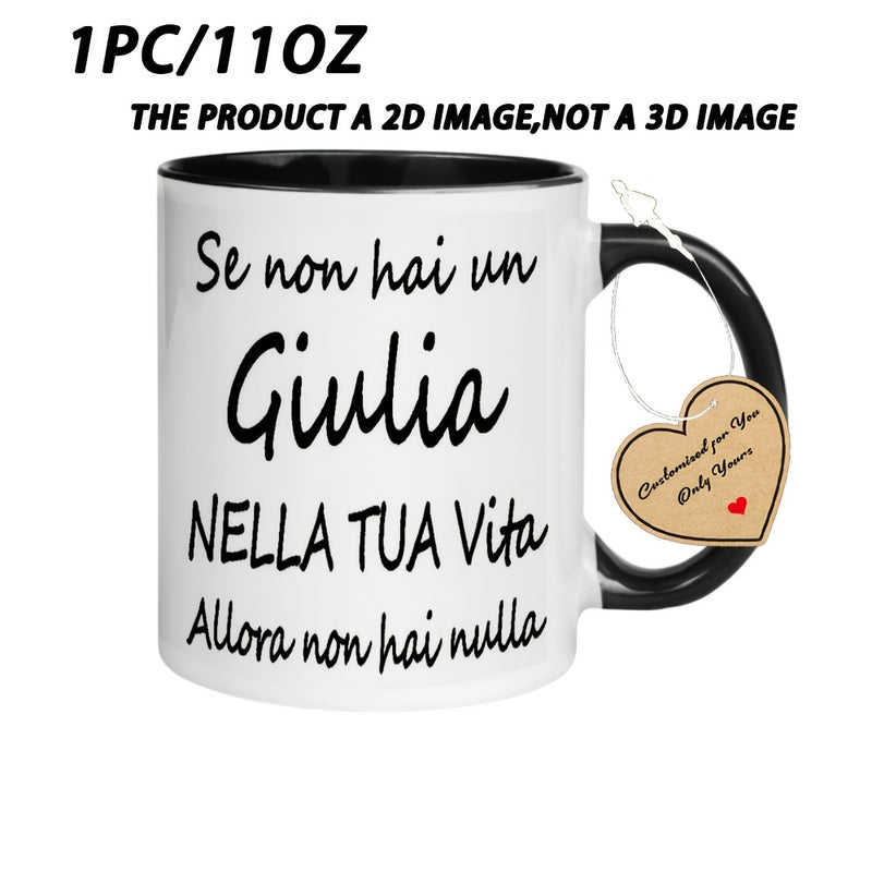Tailorly Black Accent 11 oz Mug - Funny Text