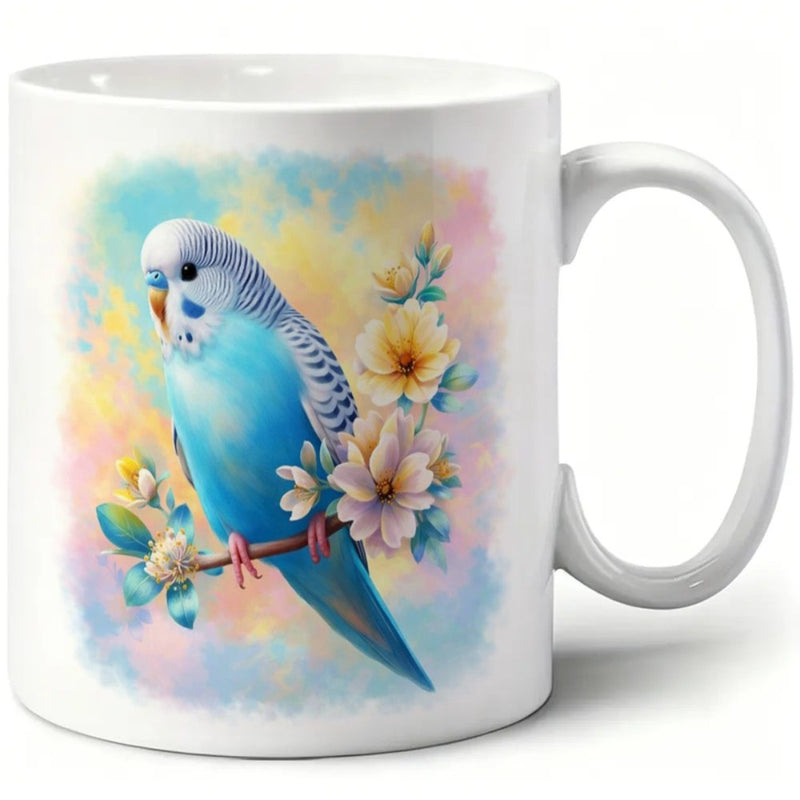 Tailorly White Ceramic 11 oz Mug - bird themed