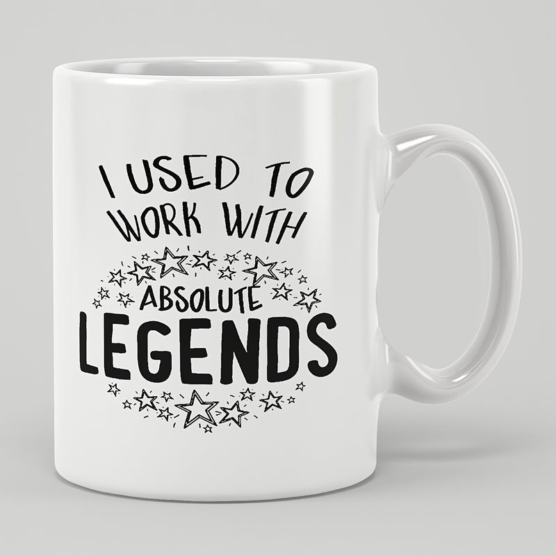 Tailorly White Ceramic 11 oz Mug - funny retirement text "i used to work with"