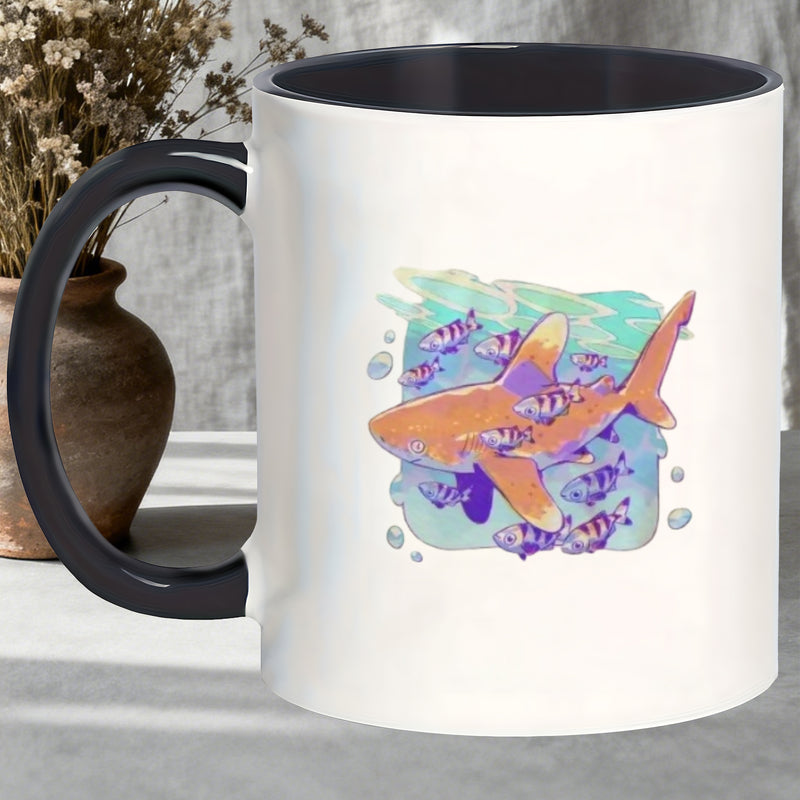 Tailorly Black Accent 11 oz Mug - elegant frosted mugs drinks coffee in the tea at the dinner table or during a solo movie_345793c95dca445c9d214da5f49b3eb3