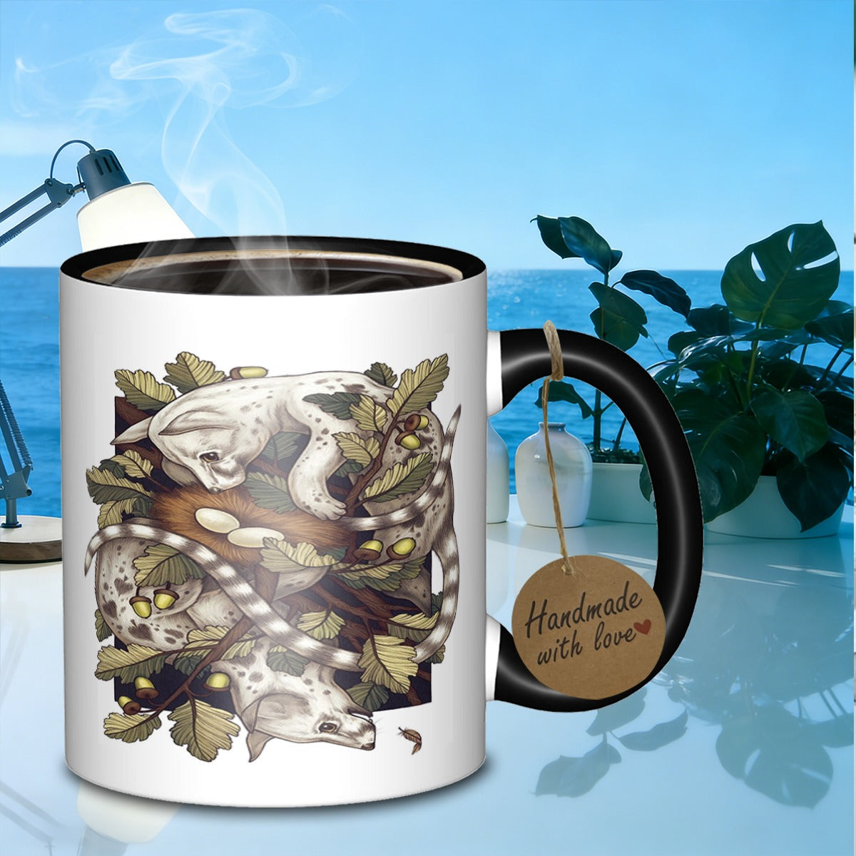 Tailorly Black Accent 11 oz Mug - nest scene ideal chic cup tumbler everyday use it a great gift_76eaf85c32364007b8160dc82eeac44d