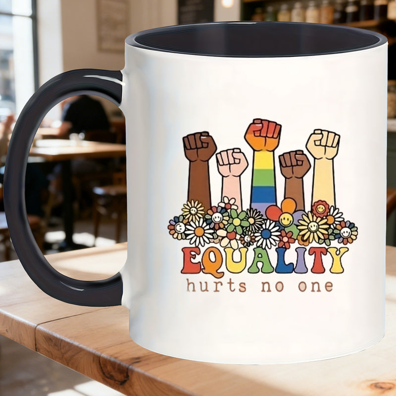Tailorly Black Accent 11 oz Mug - colorful coffee mug and an design
