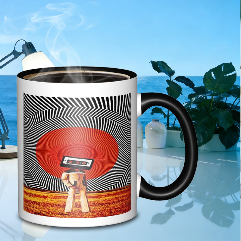 Tailorly Black Accent 11 oz Mug - cassette person