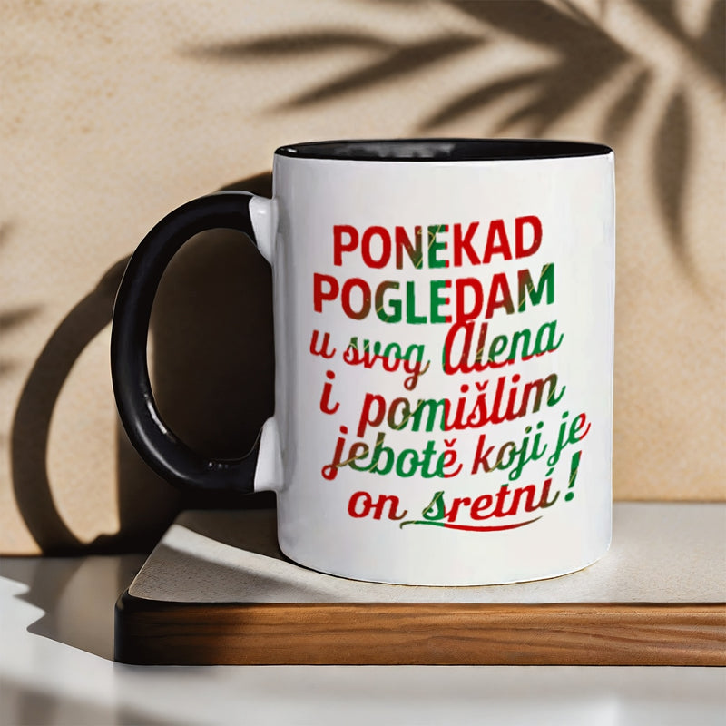 Tailorly Black Accent 11 oz Mug - humorous phrases