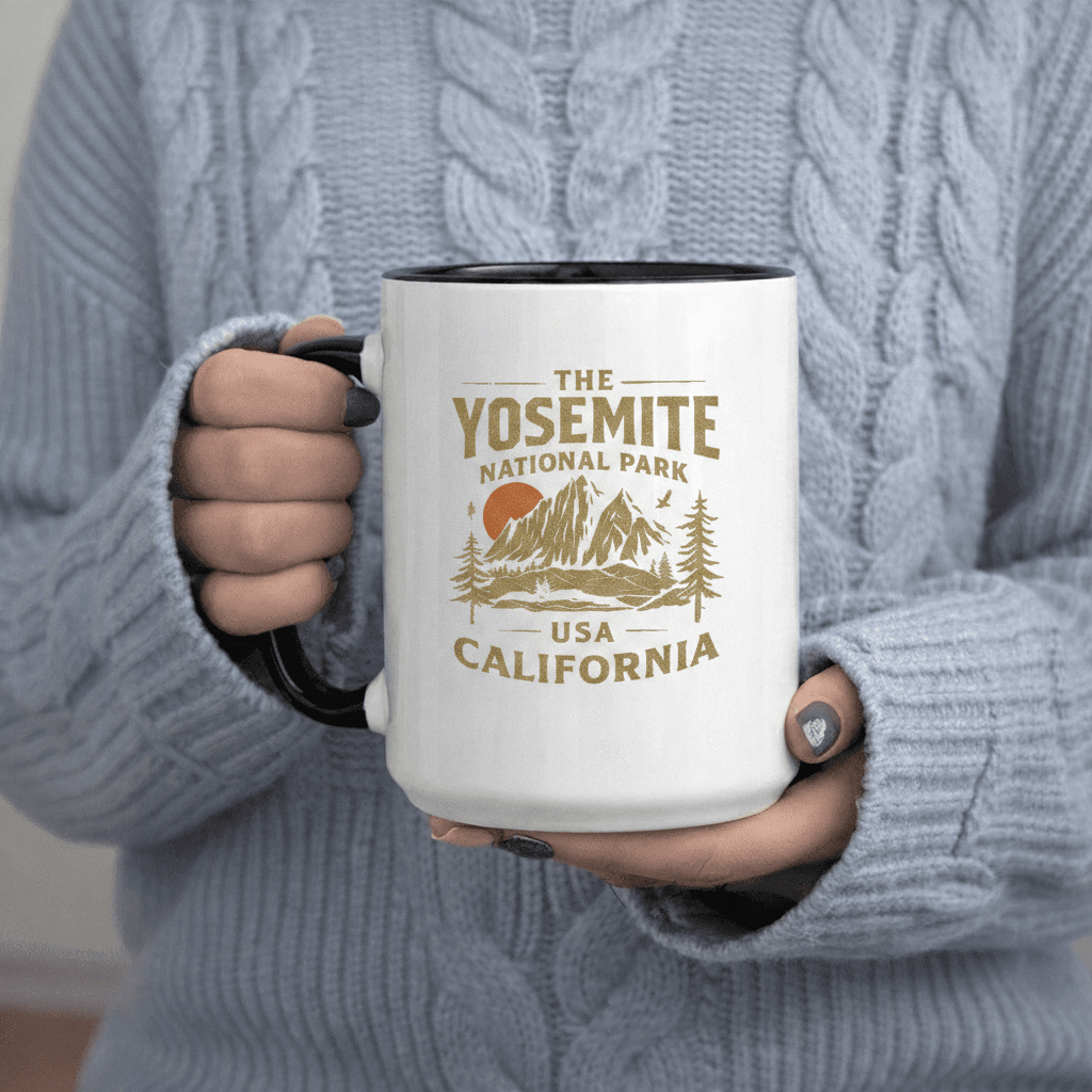 Tailorly Black Accent 11 oz Mug - The National Landscape Design 11Oz Printed Ceramic Mug Premium Ceramic Mug 11Oz Capacity (325Ml) Reusable White