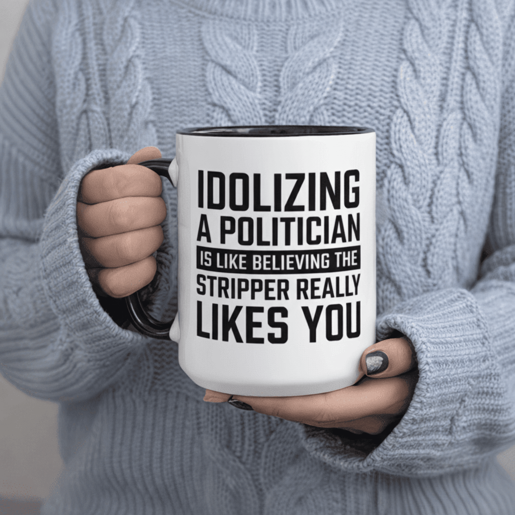 Tailorly Black Accent 11 oz Mug - Idolizing A Is Like Really You