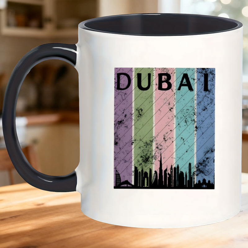 Tailorly Black Accent 11 oz Mug - novelty coffee mug vibrant modern design ceramic round ideal for use hand wash only reusable_d10819f076124e5e9cf724f7af92594d