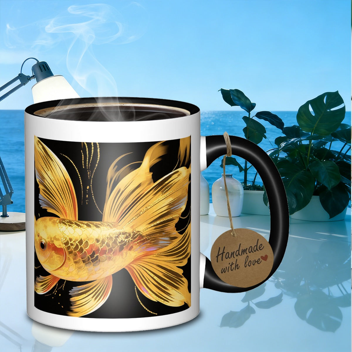 Tailorly Black Accent 11 oz Mug - artworkrefined outdoor mug galaxy mug suitable for daily work outdoor trips travel and used as a