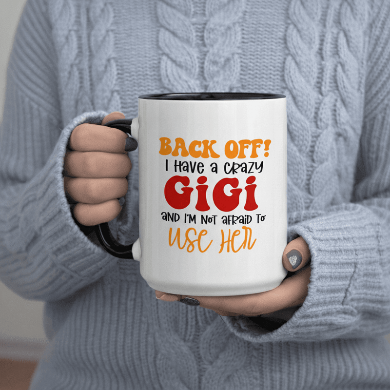 Tailorly Black Accent 11 oz Mug - Back ! I Have a Crazy and I'm Her