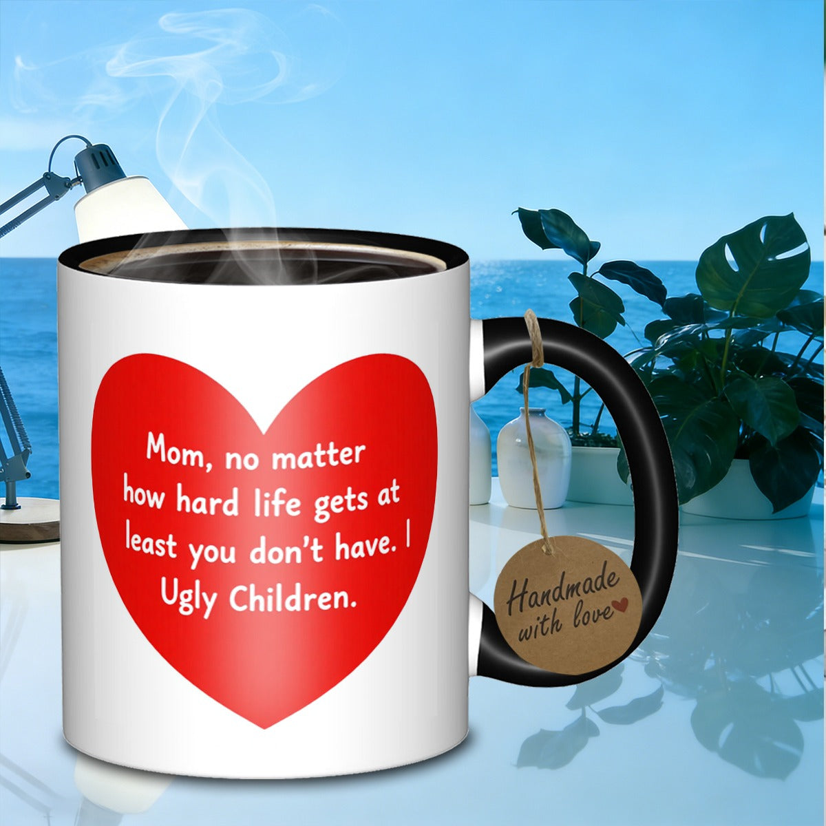 Tailorly Black Accent 11 oz Mug - quote about unattractive love reading