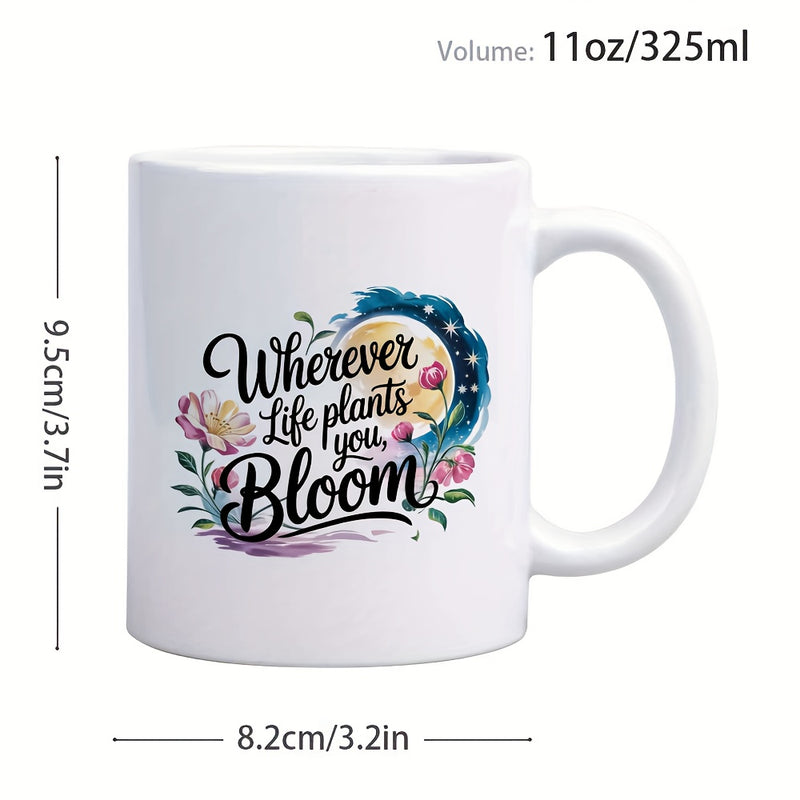 Tailorly White Ceramic 11 oz Mug - golfers birthdays christmas floral colorful pattern