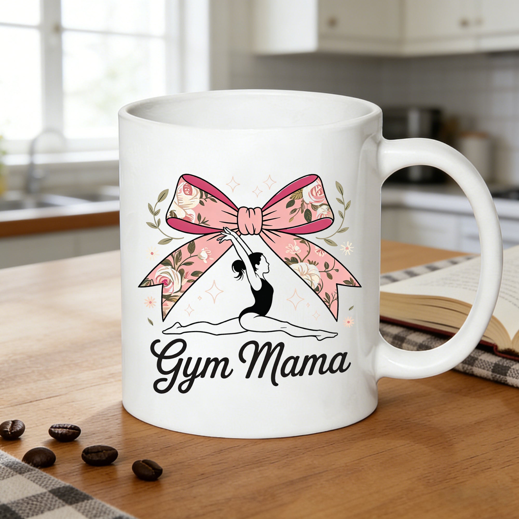 Tailorly White Ceramic 11 oz Mug - gym mama 11oz mug floral bow ics design gift for moms _3355f2a47dd541ee99b1e10d6c662731
