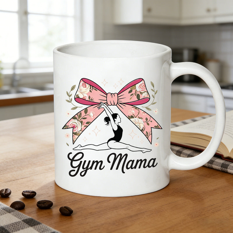 Tailorly White Ceramic 11 oz Mug - gym mama 11oz mug floral bow ics design gift for moms _3355f2a47dd541ee99b1e10d6c662731