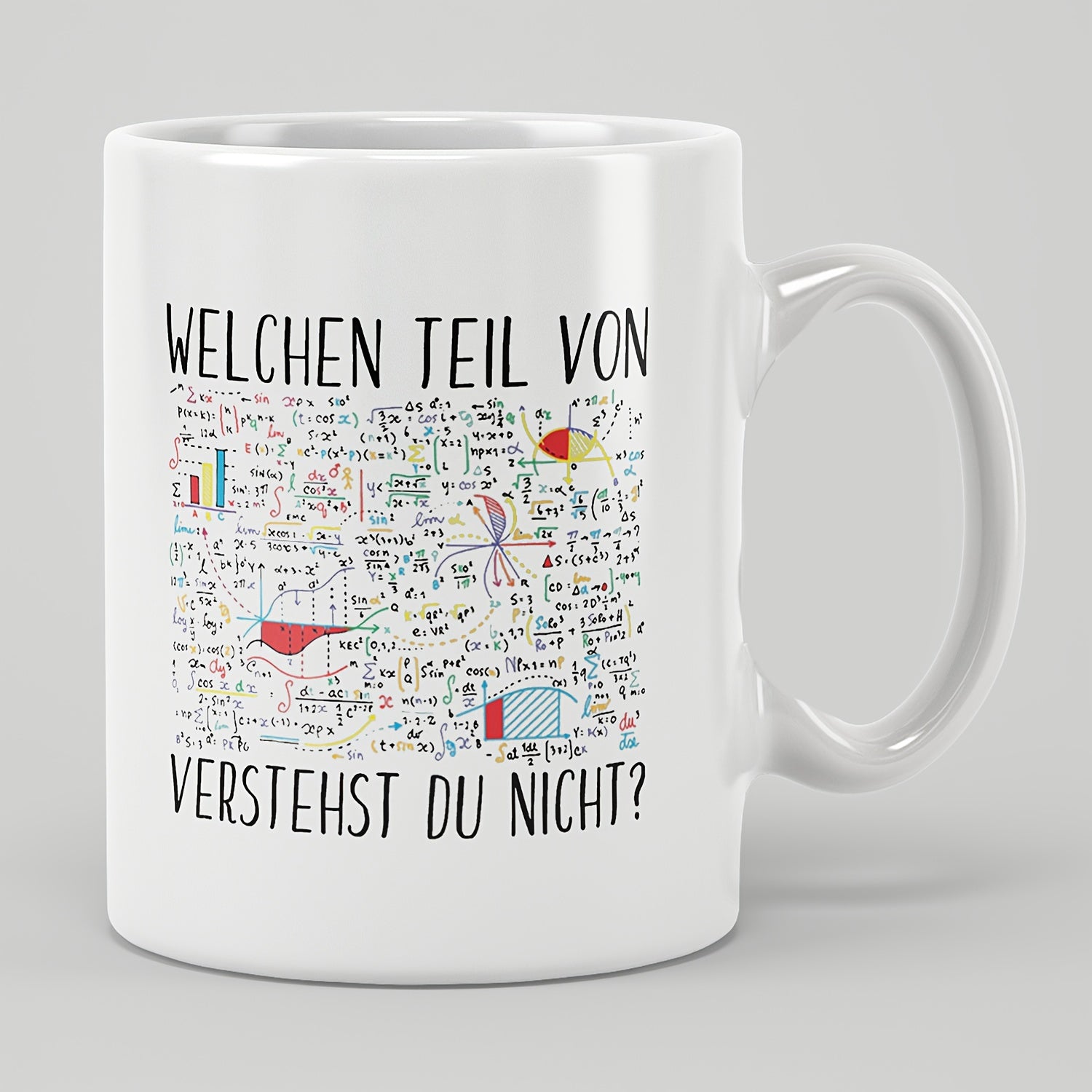 Tailorly White Ceramic 11 oz Mug - humorous math-related illustration and text