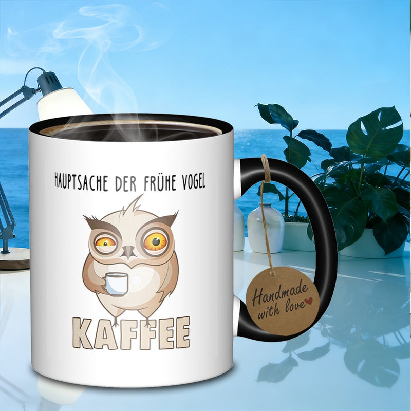 Tailorly Black Accent 11 oz Mug - coffee moment