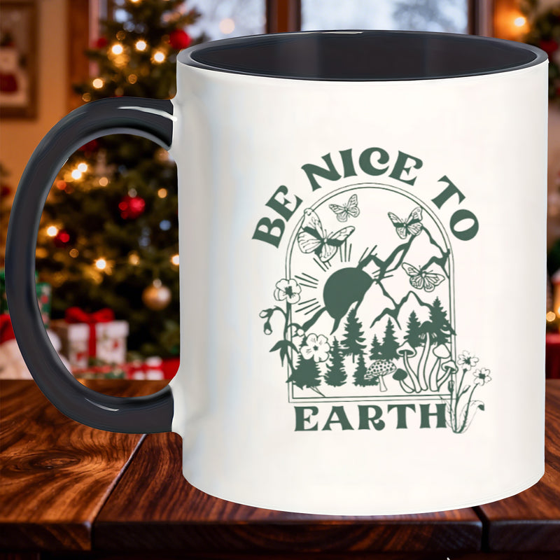 Tailorly Black Accent 11 oz Mug - crackle glaze