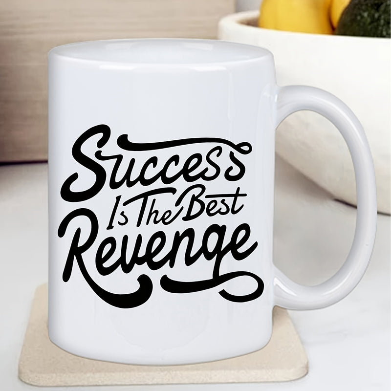 Tailorly White Ceramic 11 oz Mug - mastering success motivational text