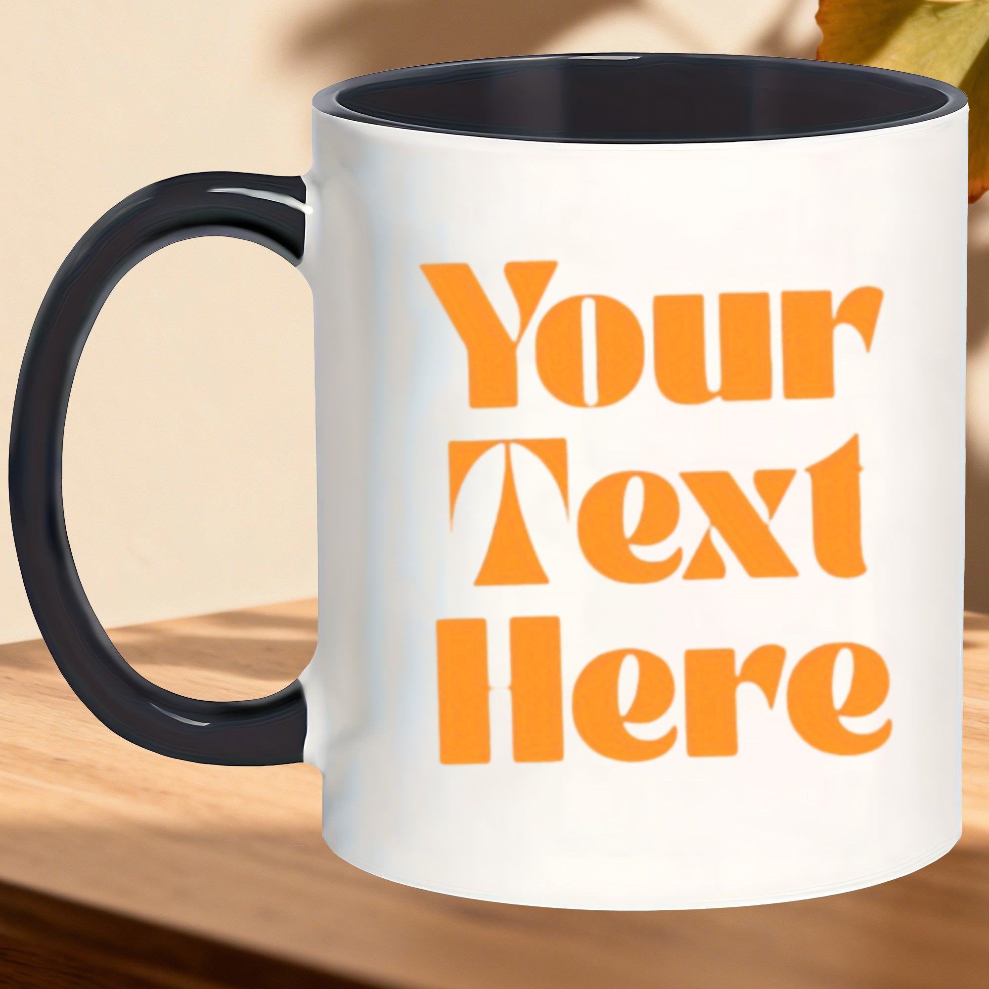 Tailorly Black Accent 11 oz Mug - your text here