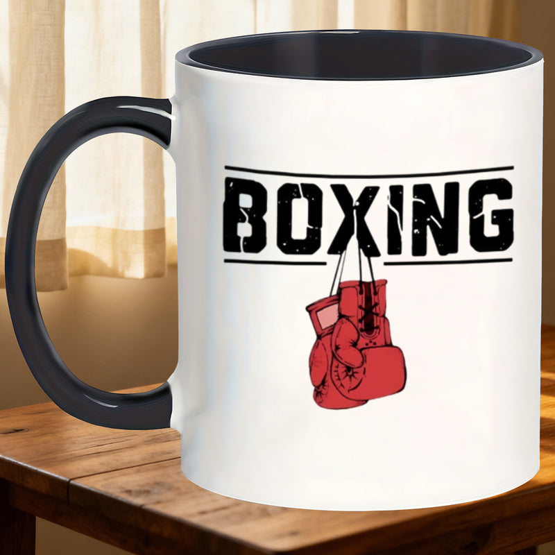 Tailorly Black Accent 11 oz Mug - boxing themed