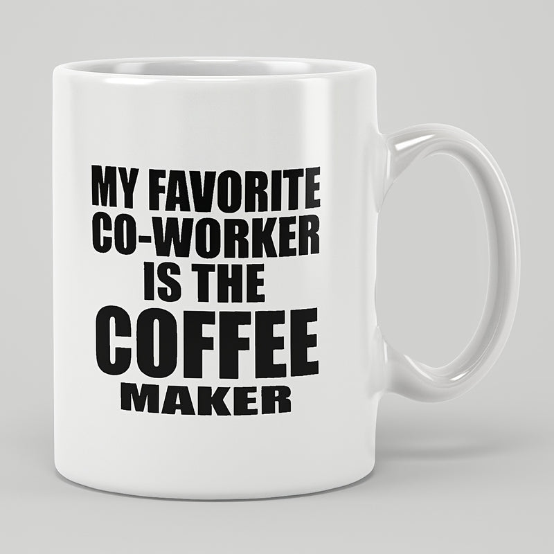 Tailorly White Ceramic 11 oz Mug - a single humorous mug with an ergonomic handle suitable for office use holding 11 ounces this