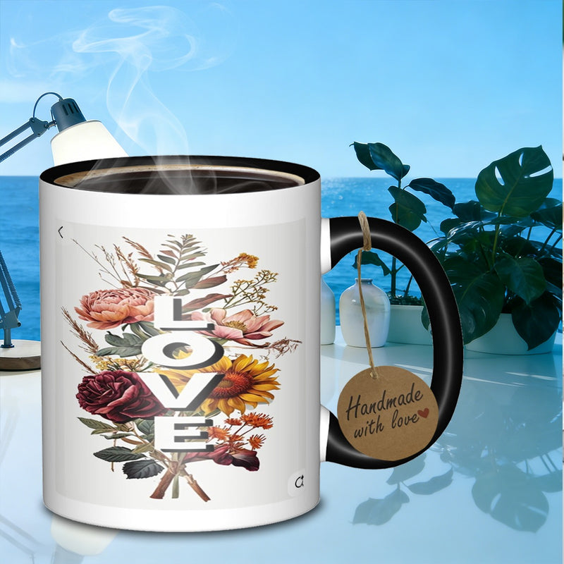 Tailorly Black Accent 11 oz Mug - arrangementrelaxed fine office mug galaxy mug suitable for daily work outdoor trips travel and used as a