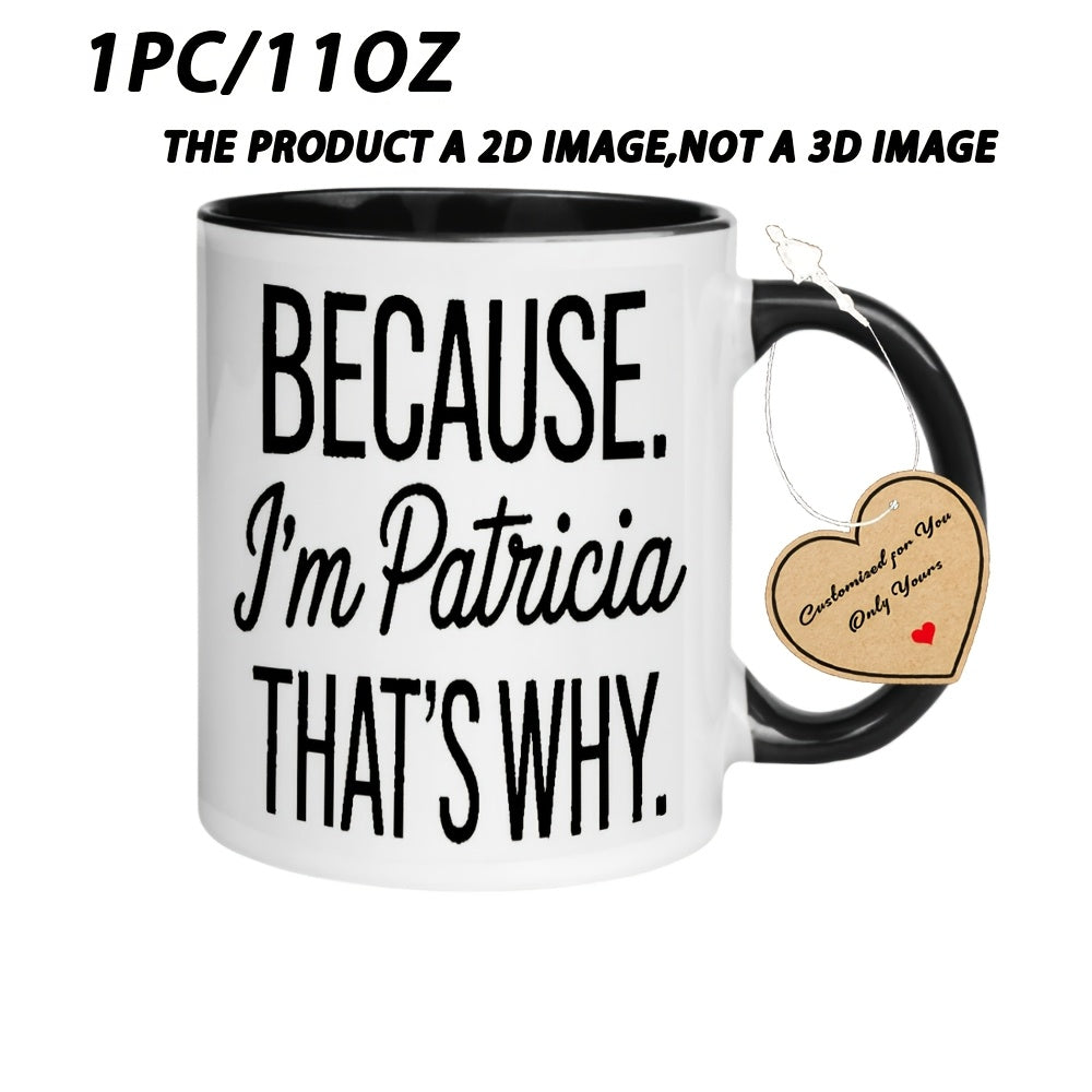 Tailorly Black Accent 11 oz Mug - 1pc 11Oz Ceramic Coffee Mug for Restaurant And Business Ideal Gift for Gifts for Women Mens Gifts