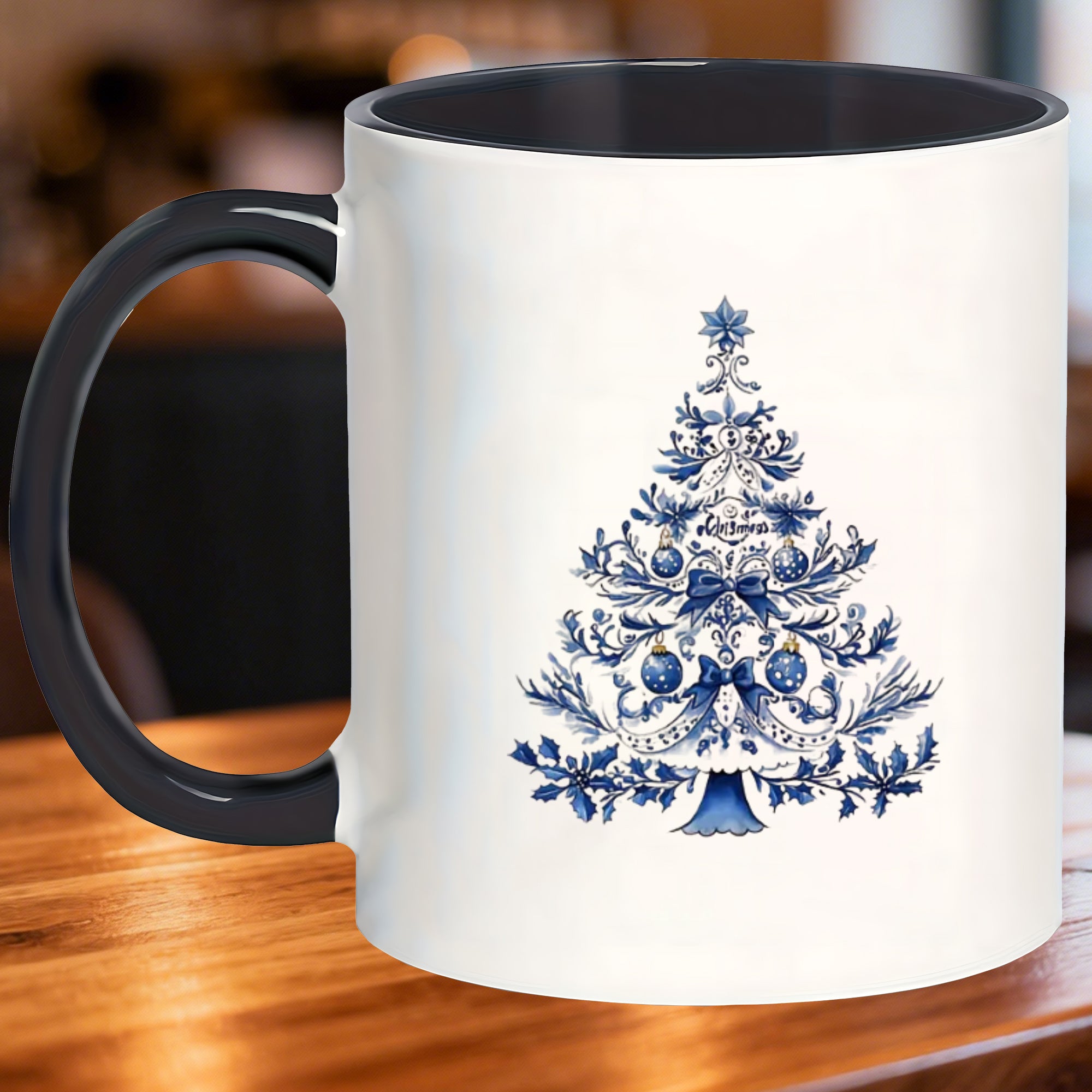 Tailorly Black Accent 11 oz Mug - christmas
