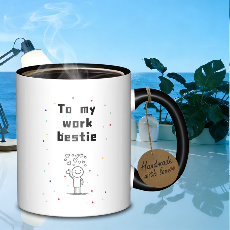 Tailorly Black Accent 11 oz Mug - best friend