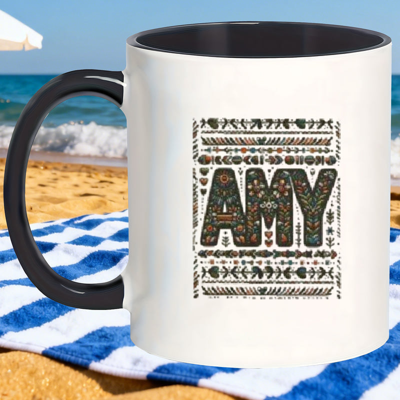 Tailorly Black Accent 11 oz Mug - amy logo