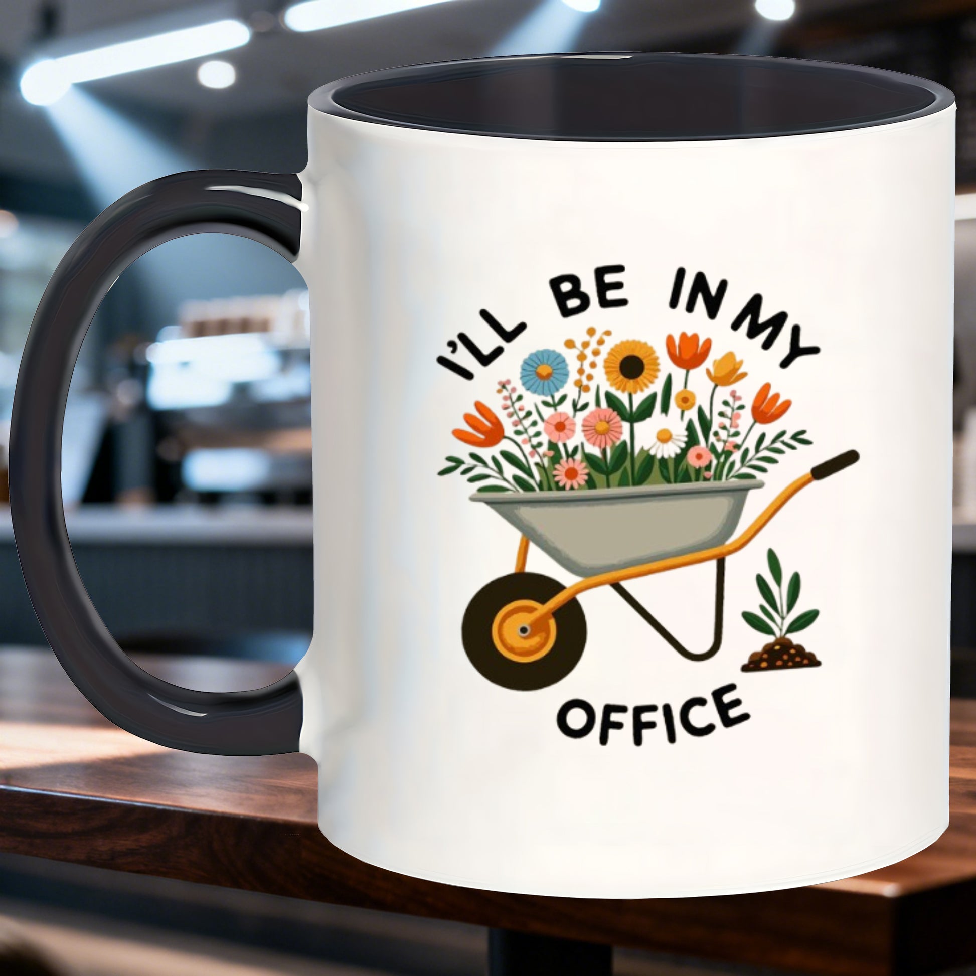Tailorly Black Accent 11 oz Mug - whimsical charm