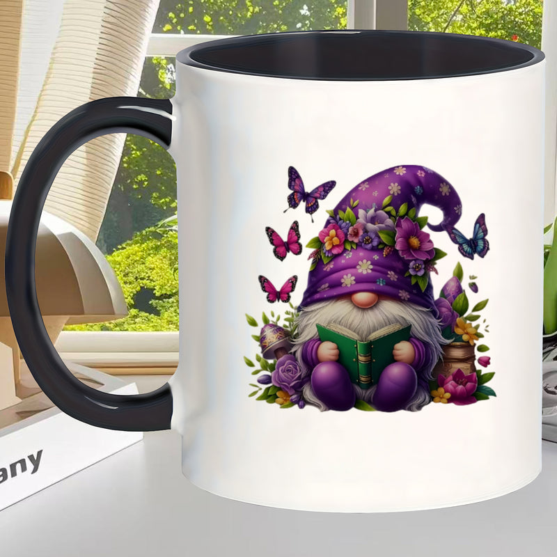 Tailorly Black Accent 11 oz Mug - vibrant floral