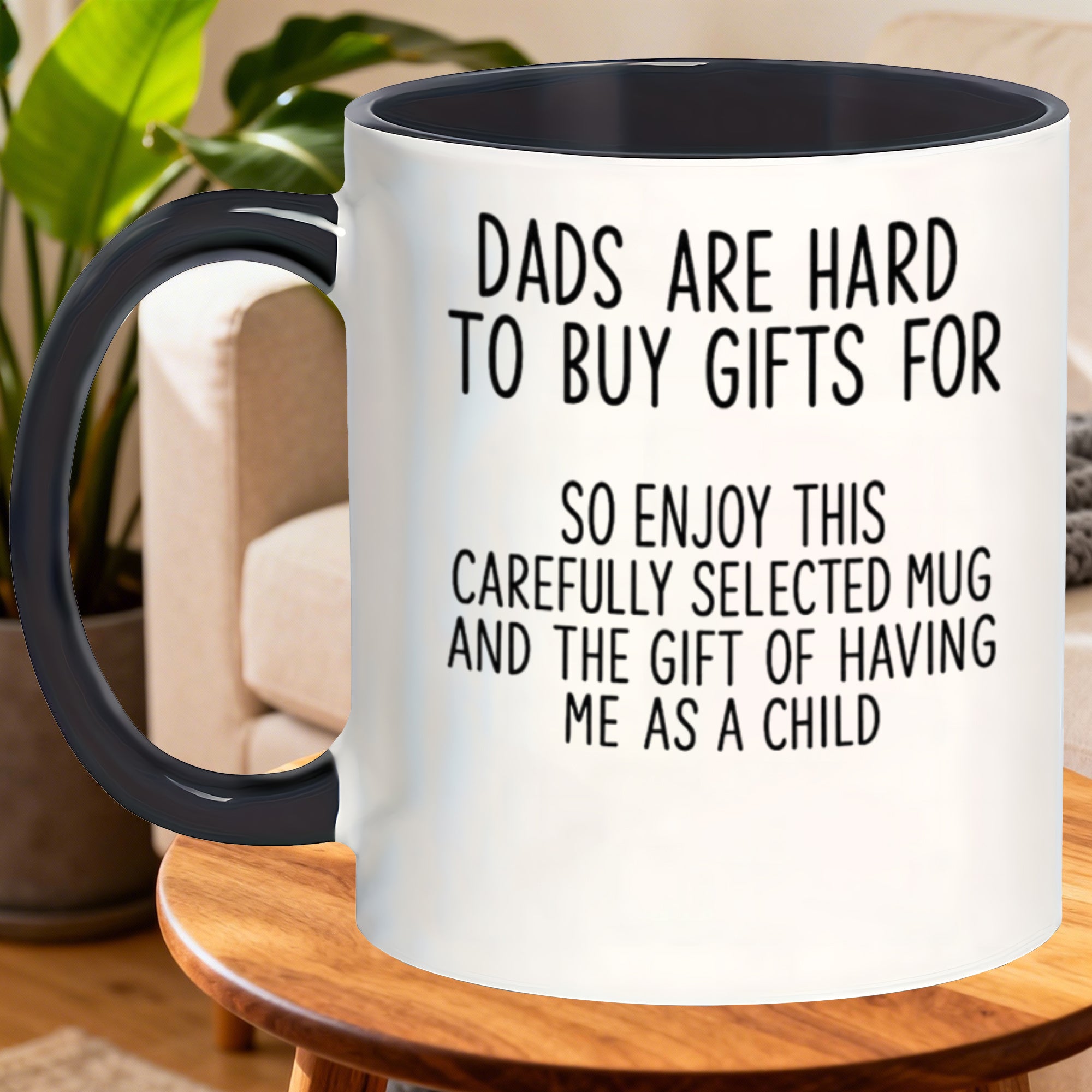 Tailorly Black Accent 11 oz Mug - unique mugs with a black handle that for dads birthdays or any occasion for men and women_fa336207f2db426e9127925c46efc405