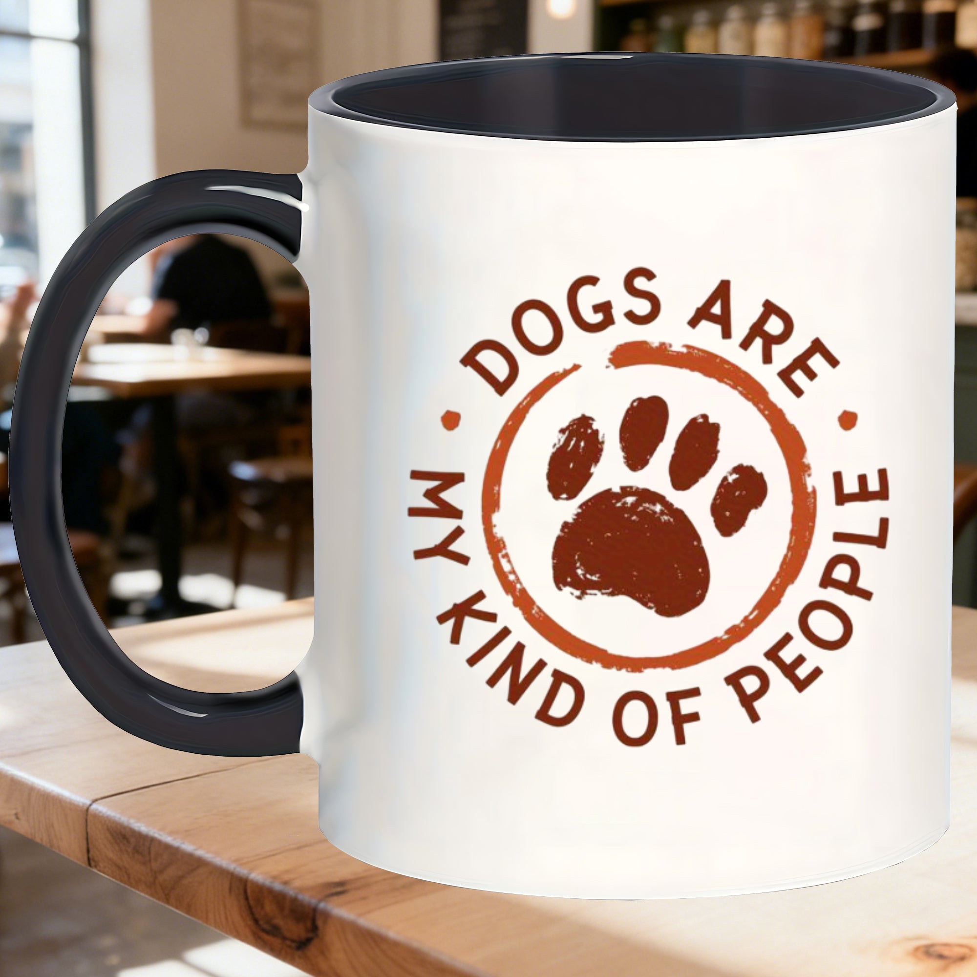 Tailorly Black Accent 11 oz Mug - dogs funny gifts for aunts