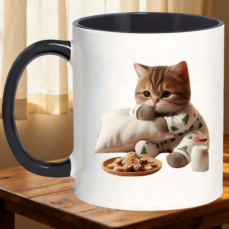 Tailorly Black Accent 11 oz Mug - cute cat shaped mugs