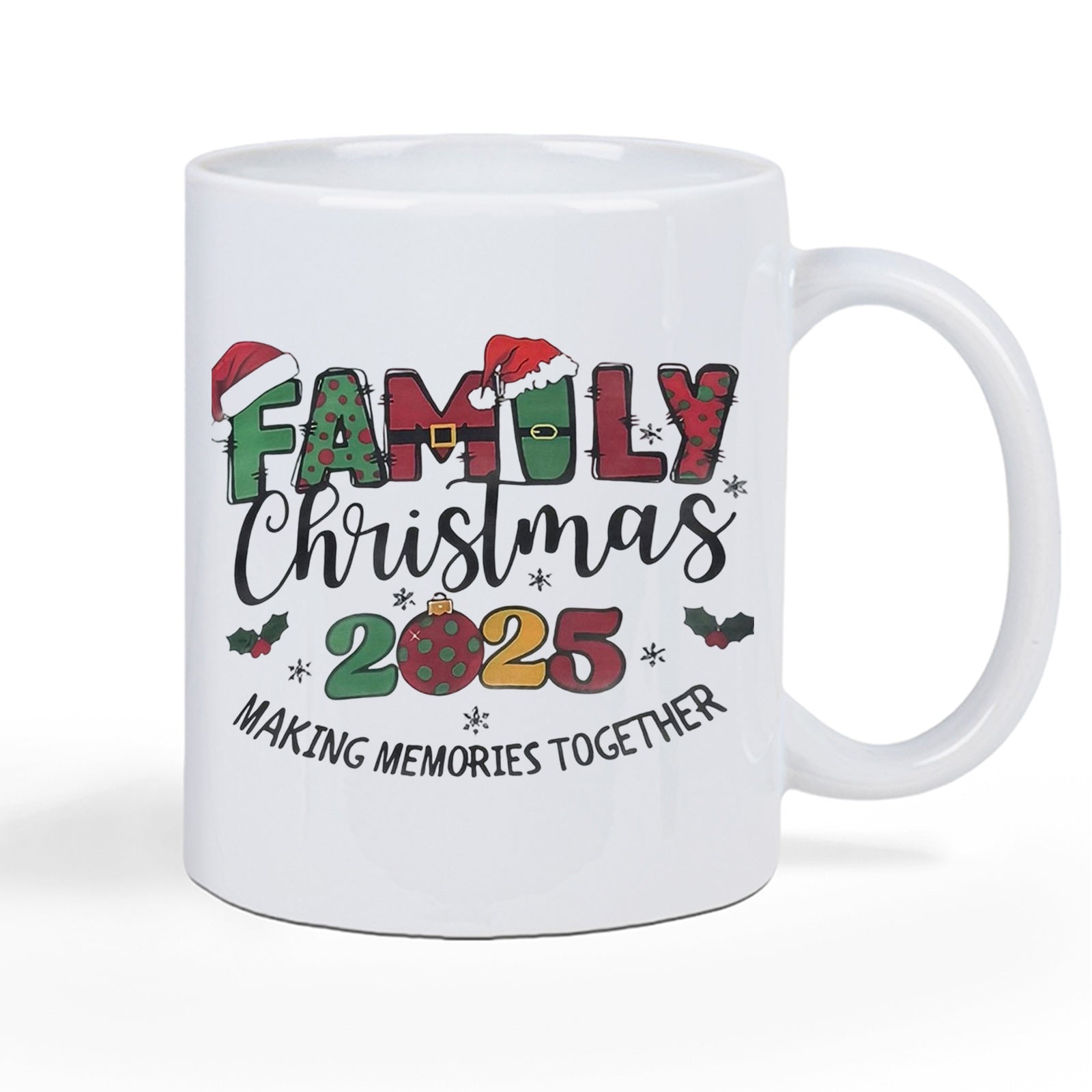 Tailorly White Ceramic 11 oz Mug - humorous christmas 2025 festive holiday design
