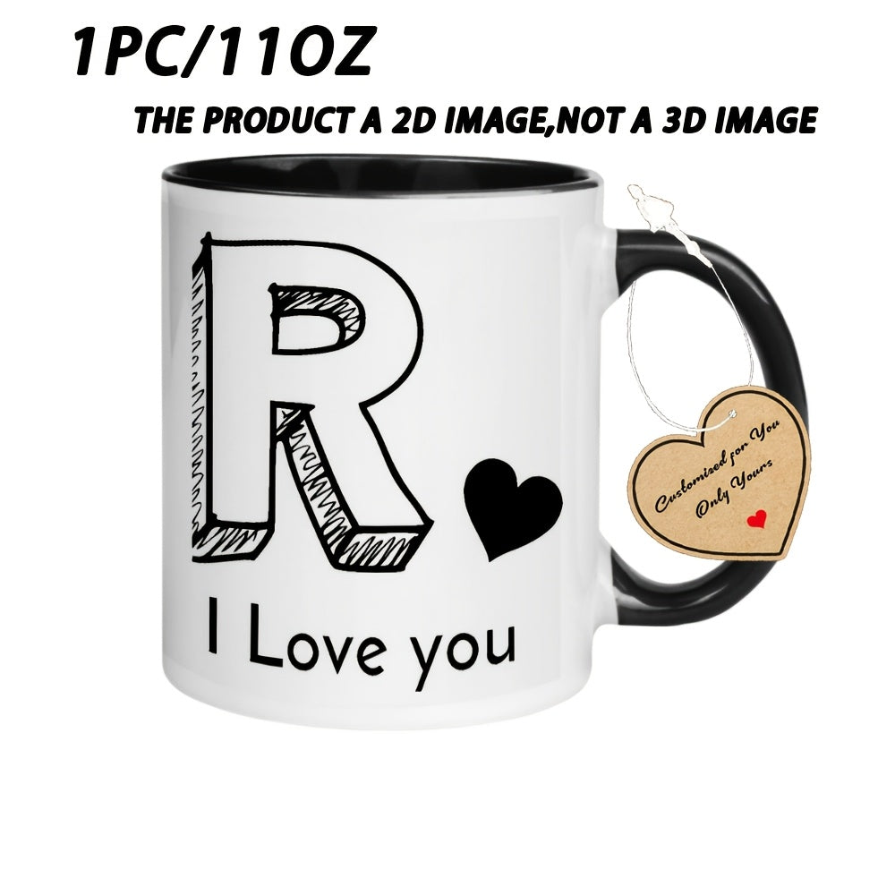 Tailorly Black Accent 11 oz Mug - Heart-shaped