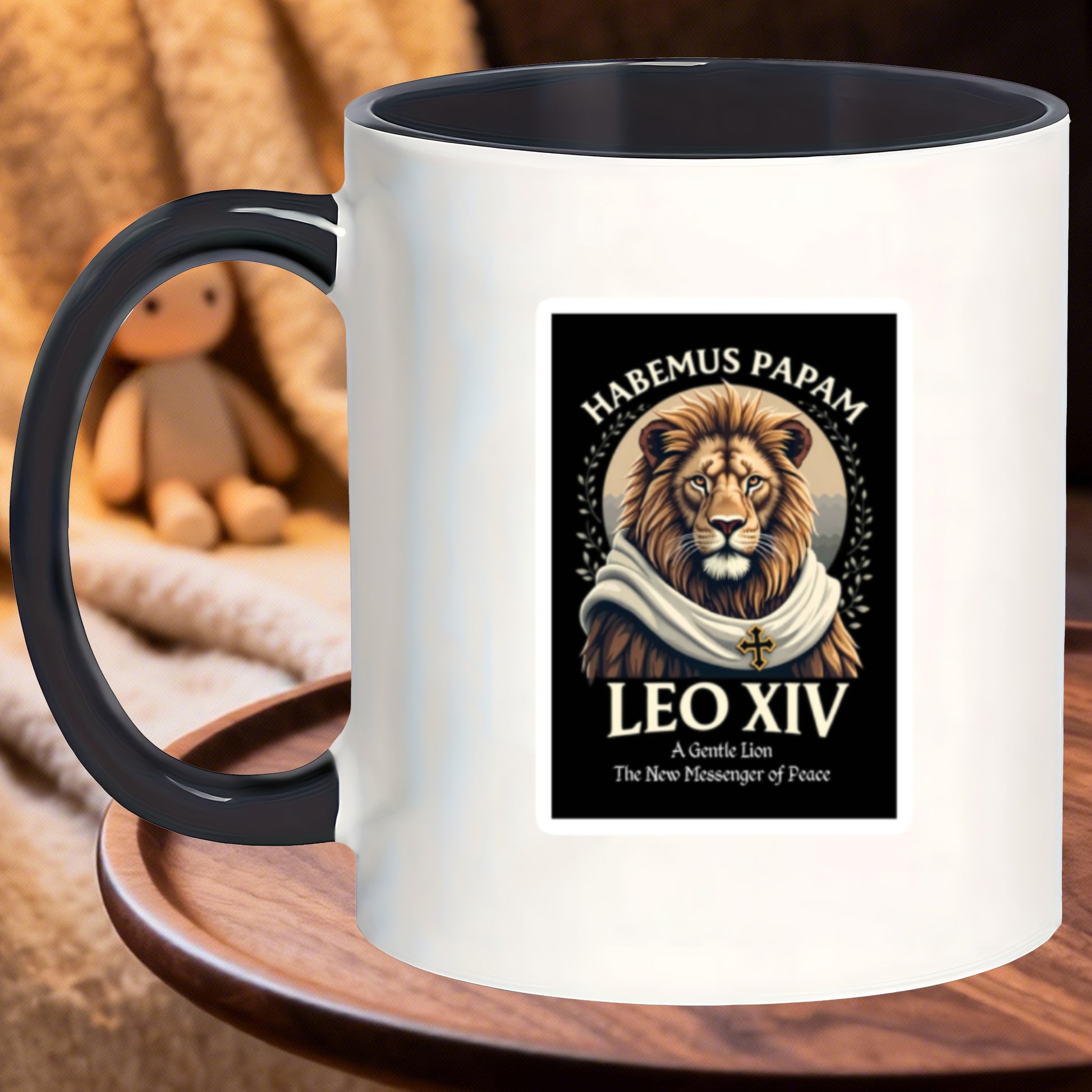 Tailorly Black Accent 11 oz Mug - sturdy thick walled camping mugs for for oatmeal tea at or soda during _fc244152e0b244fba3de1f68fefd2c6e