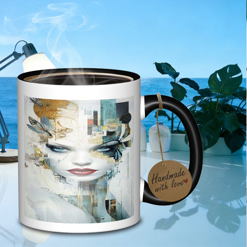 Tailorly Black Accent 11 oz Mug - female portrait