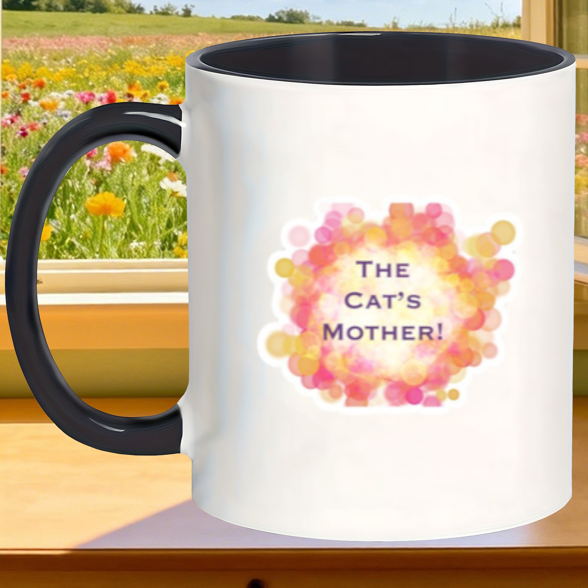 Tailorly Black Accent 11 oz Mug - stylish mugs designed for cat lovers soups cider at the campsite or iced coffee _0985598bec704d09a16e6d55787bae4c